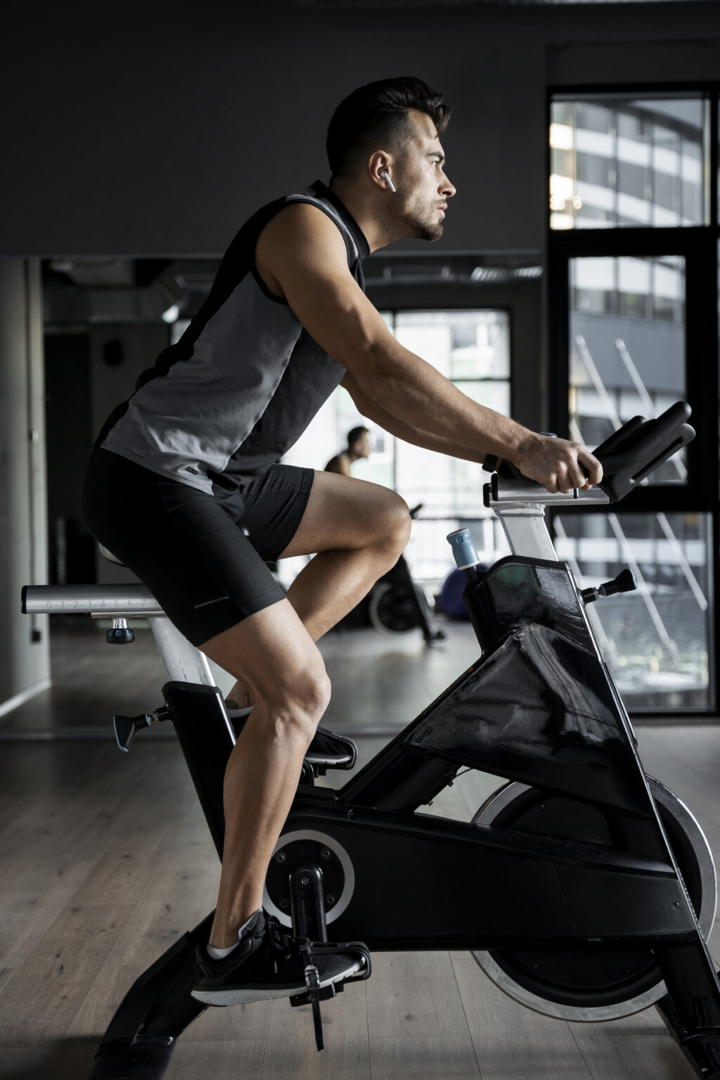Person exercising in gym